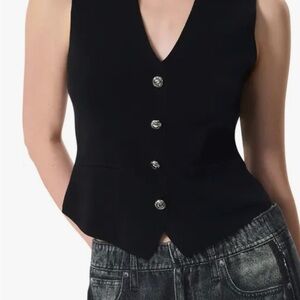 Black Button-Up Vest